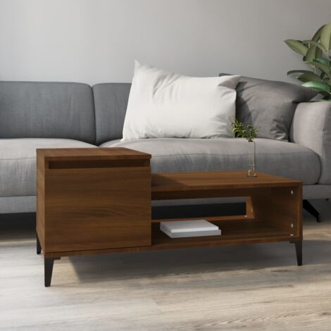 Coffee Table Brown Oak 100x50x45 cm Engineered Wood vidaXL