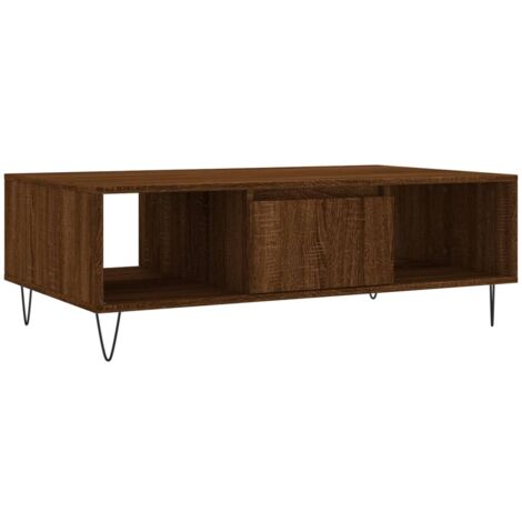 Coffee Table Brown Oak 104x60x35 cm Engineered Wood vidaXL