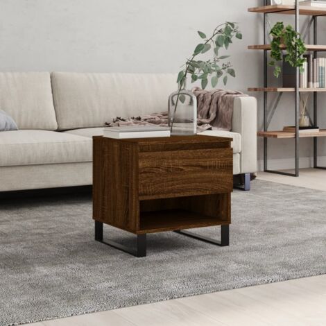 Coffee Table Brown Oak 50x46x50 cm Engineered Wood vidaXL