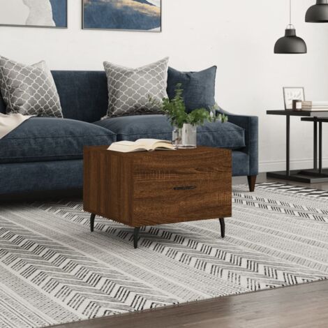 Coffee Table Brown Oak 50x50x40 cm Engineered Wood vidaXL