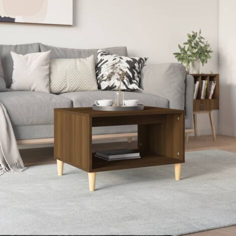Coffee Table Brown Oak 60x50x40 cm Engineered Wood vidaXL