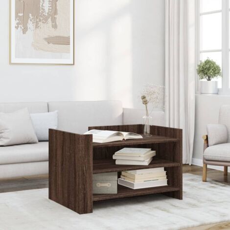 Coffee Table Brown Oak 80x50x50 cm Engineered Wood vidaXL