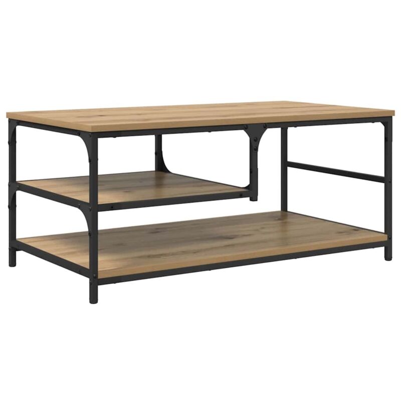 Coffee Table Artisan Oak 90 X 49 X 40 Cm Engineered Wood Vidaxl
