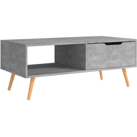 Coffee Table Concrete Grey 100x49.5x43 cm Engineered Wood vidaXL