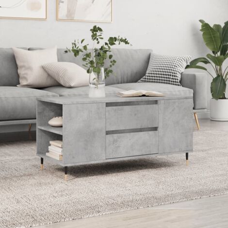 Coffee Table Concrete Grey 102x44.5x50 cm Engineered Wood vidaXL