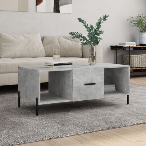 Coffee Table Concrete Grey 102x50x40 cm Engineered Wood vidaXL