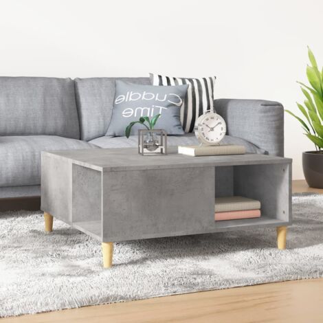 Coffee Table Concrete Grey 80x80x36.5 cm Engineered Wood vidaXL