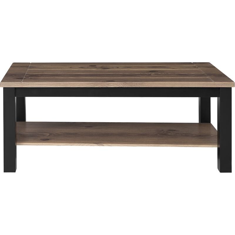 Coffee Table Dark Wood With Black Avoca 162912