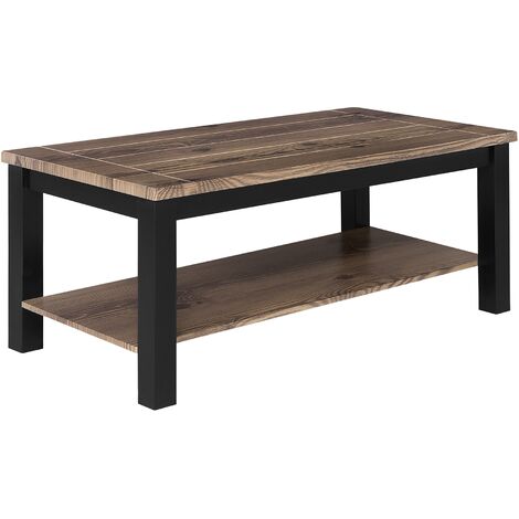 Coffee Table Dark Wood With Black Avoca 162912 - Coffee Table Dark Wood And Black Coffee Table Dark Wood With Black Avoca 162912 - Coffee Table Dark Wood And Black