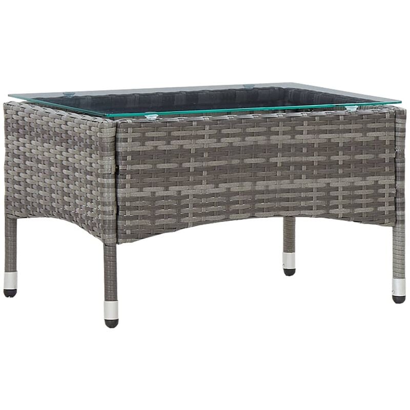 Vidaxl - Coffee Table Grey 60x40x36 cm Poly Rattan