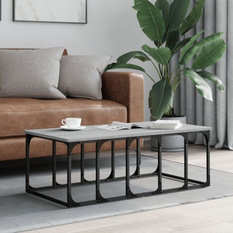 Coffee Table Grey Sonoma 100x50x35.5 cm Engineered Wood vidaXL