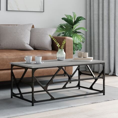 Coffee Table Grey Sonoma 100x50x40 cm Engineered Wood vidaXL