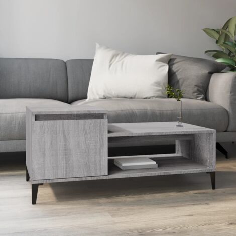 Coffee Table Grey Sonoma 100x50x45 cm Engineered Wood vidaXL