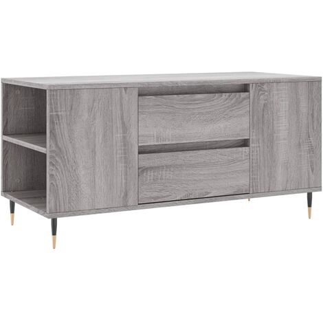 Coffee Table Grey Sonoma 102x44.5x50 cm Engineered Wood vidaXL