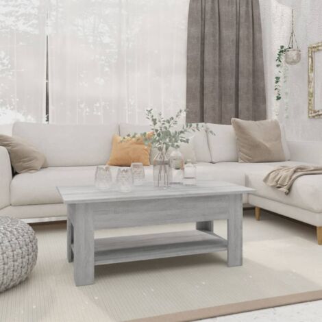 Coffee Table Grey Sonoma 102x55x42 cm Engineered Wood vidaXL