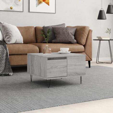 Coffee Table Grey Sonoma 55x55x36.5 cm Engineered Wood vidaXL