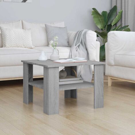 Coffee Table Grey Sonoma 60x60x42 cm Engineered Wood vidaXL