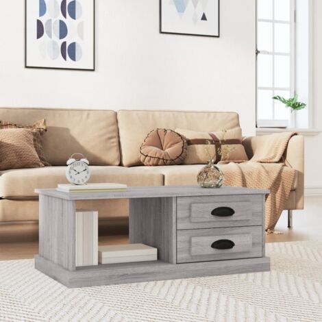 Coffee Table Grey Sonoma 90x50x35 cm Engineered Wood vidaXL