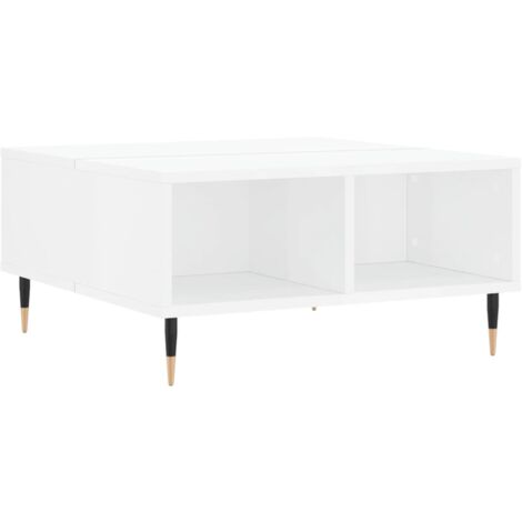 Coffee Table High Gloss White 60x60x30 cm Engineered Wood vidaXL