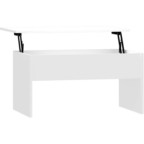 Coffee Table High Gloss White 80x50.5x41.5 cm Engineered Wood vidaXL