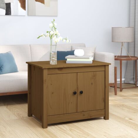 Coffee Table Honey Brown 71x49x55 cm Solid Wood Pine vidaXL