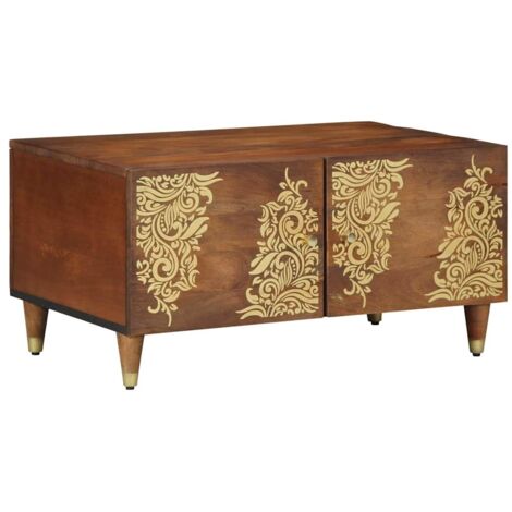 Coffee Table Honey brown 80 x 50 x 40 cm Solid mango wood vidaXL