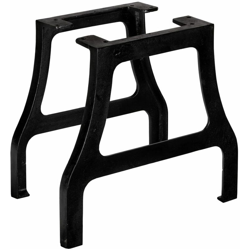 Coffee Table Legs 2 pcs A-Frame Cast Iron - Black