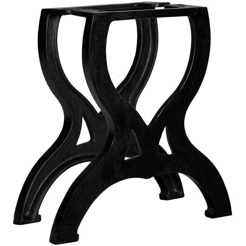 Coffee Table Legs 2 pcs X-Frame Cast Iron - Black