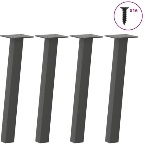 Coffee Table Legs 4 pcs Anthracite 30 cm Steel vidaXL