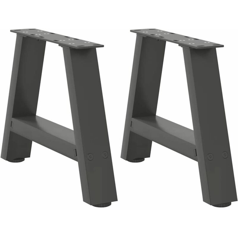 vidaXL Coffee Table Legs A-Shaped 2 pcs Anthracite 40x(30-31) cm Steel, Black