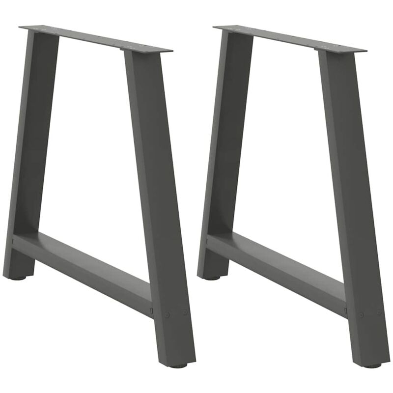 Dining Table Legs A-Shaped 2 pcs Anthracite 100x(72-73) cm Steel Vidaxl