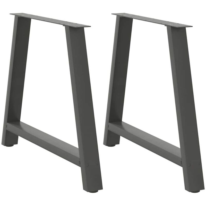 Dining Table Legs A-Shaped 2 pcs Anthracite 90x(72-73) cm Steel Vidaxl