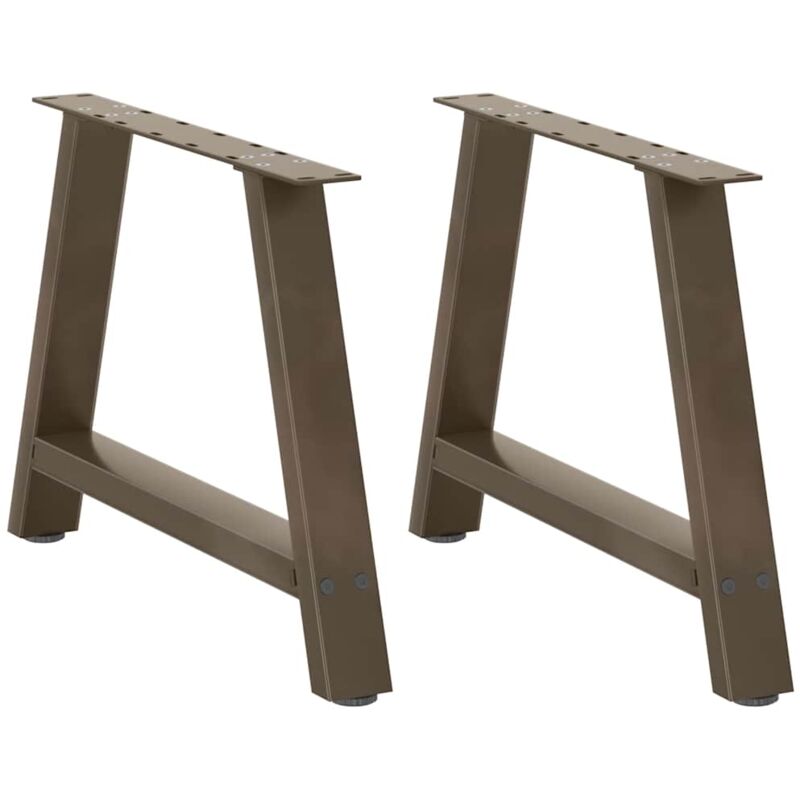 vidaXL Coffee Table Legs A-Shaped 2 pcs 70x(42-43) cm Steel, Brown