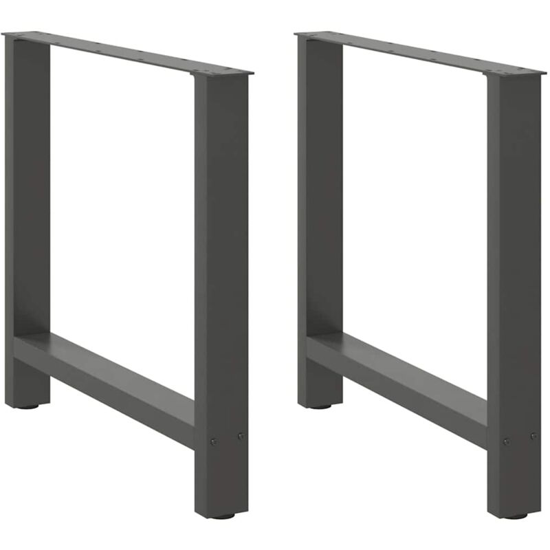 Dining Table Legs Anthracite 2 pcs 80x(72-73) cm Steel Vidaxl