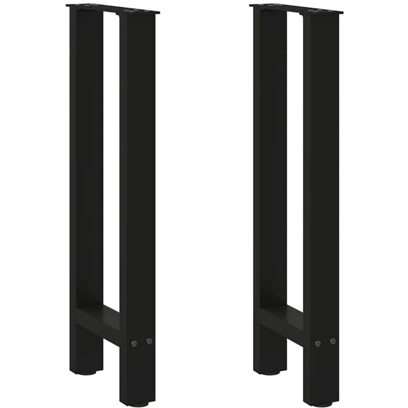 Console Table Legs Black 2 pcs 28x(72-73) cm Steel vidaXL