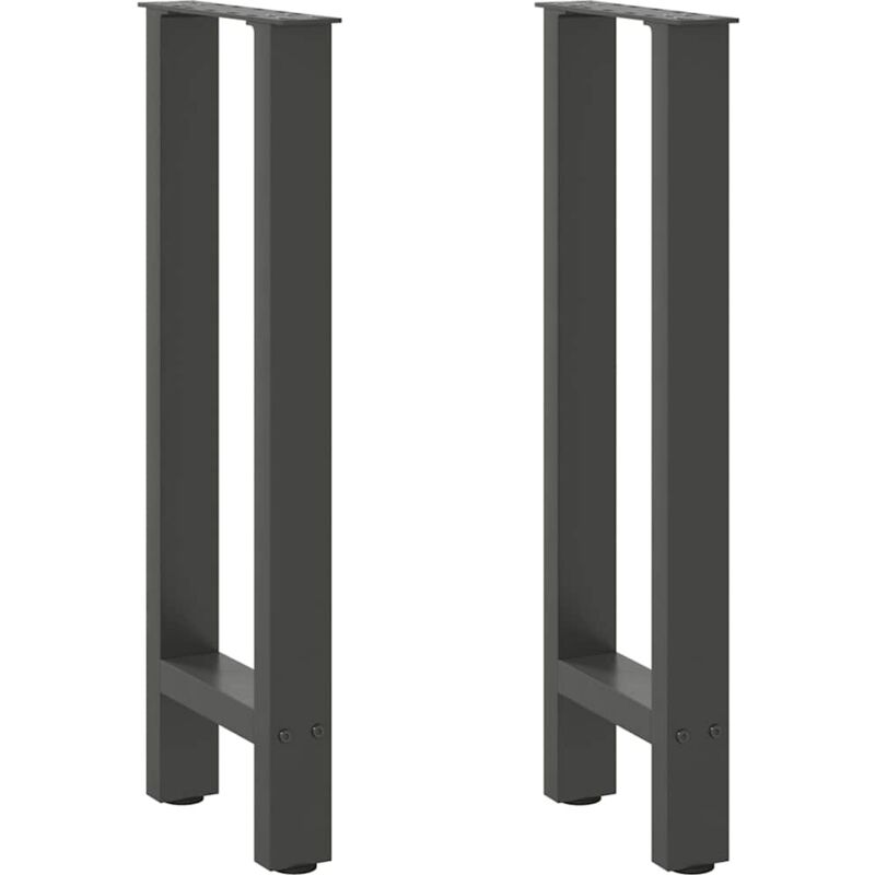 Console Table Legs Anthracite 2 pcs 38x(72-73) cm Steel vidaXL
