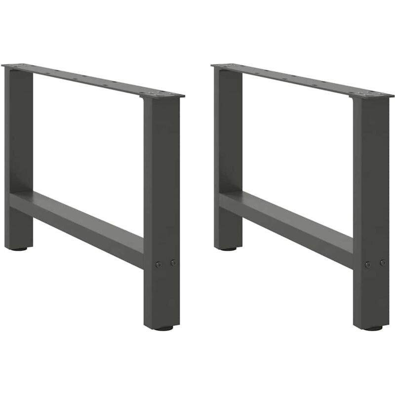 vidaXL Coffee Table Legs Anthracite 2 pcs 70x(42-43) cm Steel, Black