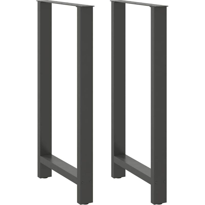 Bar Table Legs Anthracite 2 pcs 60x(110-111) cm Steel vidaXL