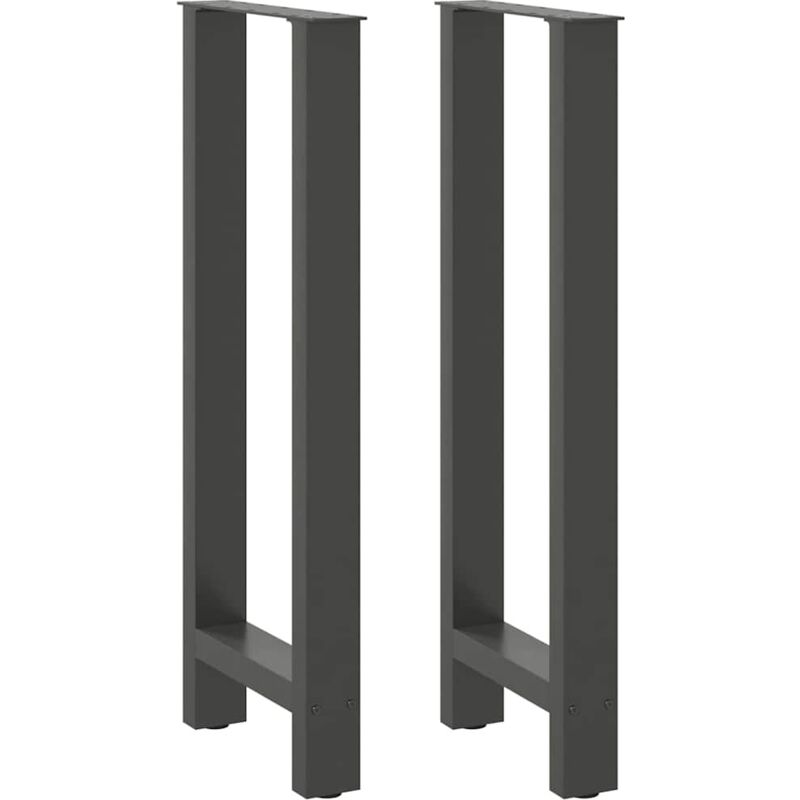 Bar Table Legs Anthracite 2 pcs 50x(100-101) cm Steel vidaXL