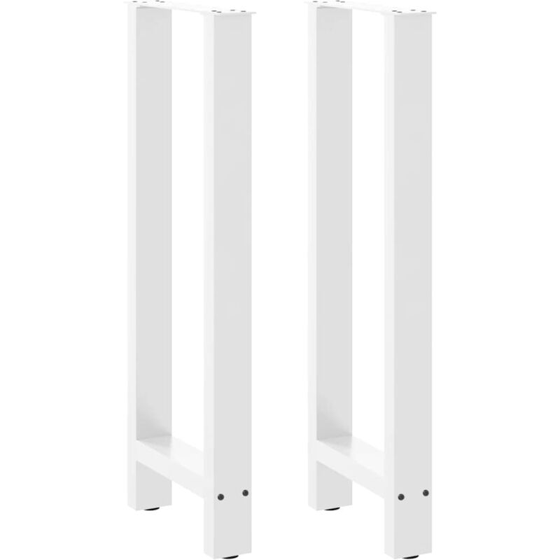 Bar Table Legs White 2 Pcs 40x(100-101) Cm Steel Vidaxl