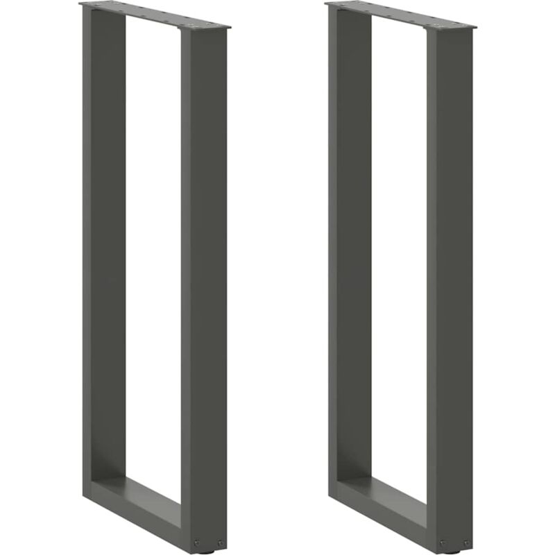 Bar Table Legs U-Shaped 2 pcs Anthracite 40x(100-101) cm Steel vidaXL