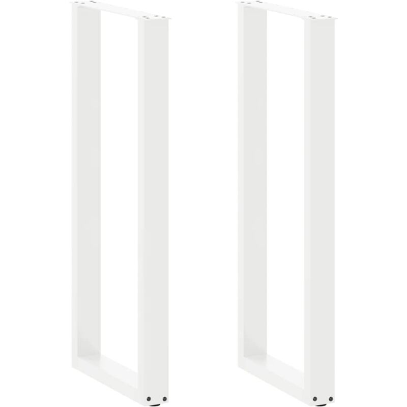 Bar Table Legs U-Shaped 2 pcs White 50x(110-111) cm Steel vidaXL