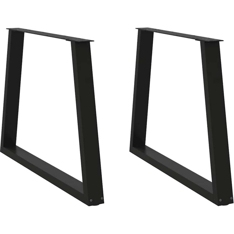vidaXL Dining Table Legs V-Shape 2 pcs Black 100x(72-73.3) cm Steel, Black