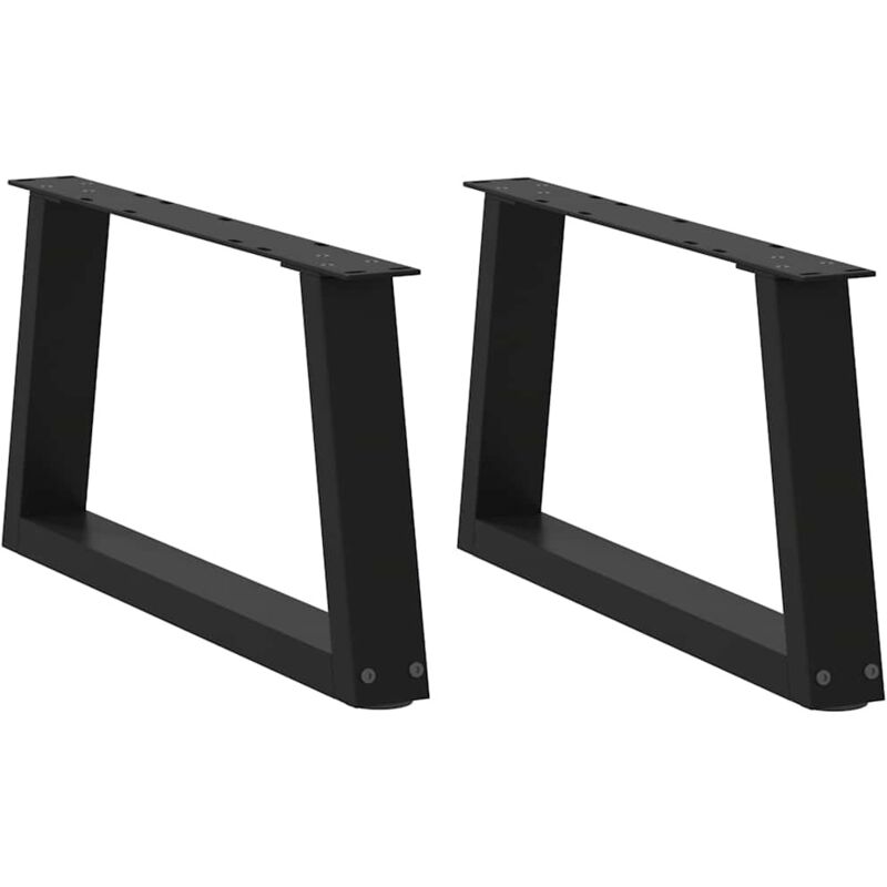 vidaXL Coffee Table Legs V-Shape 2 pcs Black 50x(30-31.3) cm Steel, Black