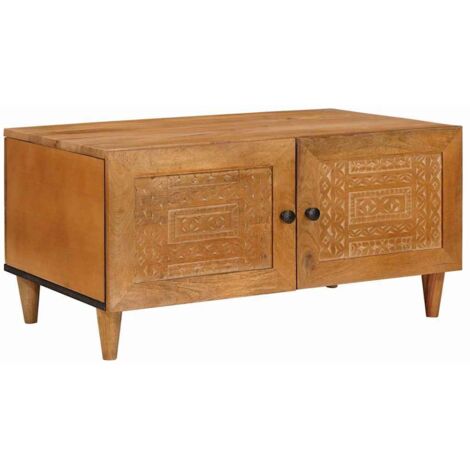 Coffee Table Light brown 80 x 50 x 40 cm Solid mango wood vidaXL