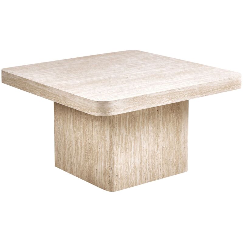 Beliani Coffee Table Duson Travertine Effect