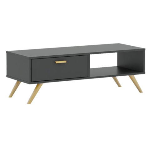 Coffee Table - MFC/MDF - L40 x W100 x H35 cm - Dark Grey