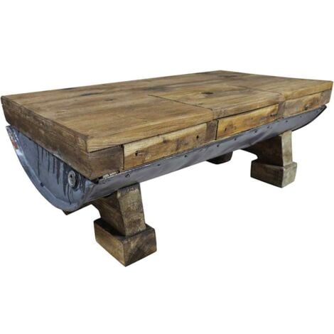 Coffee Table Mixed Recycled Wood 90x50x35 cm vidaXL