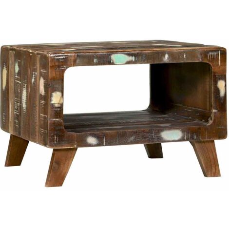 Coffee Table Multicolour 50 x 50 x 35 cm Solid reclaimed wood vidaXL