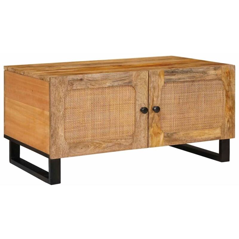 Coffee Table Natural 80 X 50 X 40 Cm Solid Mango Wood Vidaxl